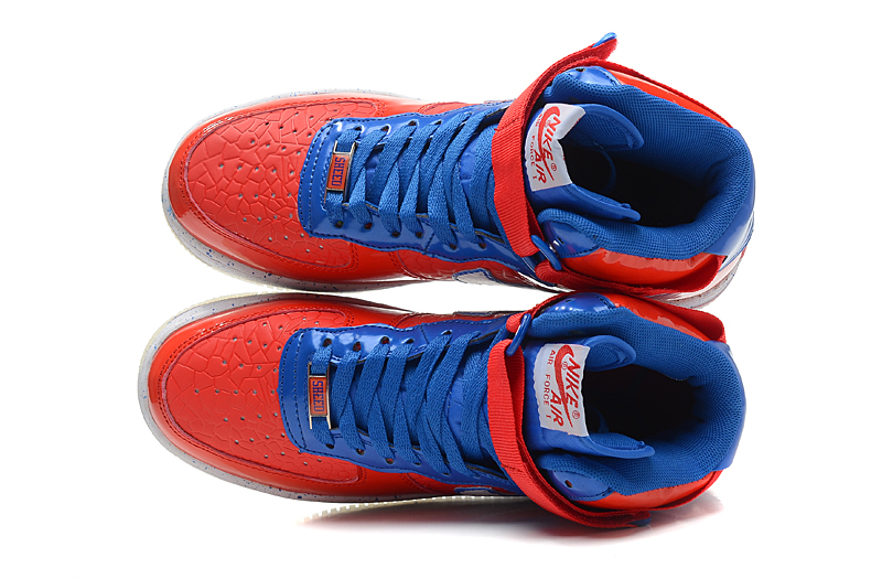 nike air vigueur une haute rouge bleu chaussures pour hommes (3)